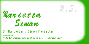 marietta simon business card